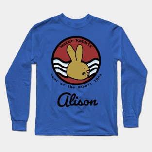 Alison Born Year of the Water Rabbit 1963 Long Sleeve T-Shirt